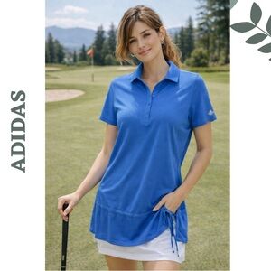 Adidas Golf Blue Tunic Polo Top Predator Ridge Large